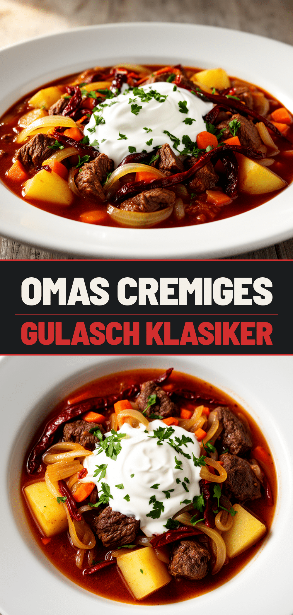 Omas Gulasch: Das beste cremige Rindergulasch in 2 Std 5 Omas Gulasch recipe