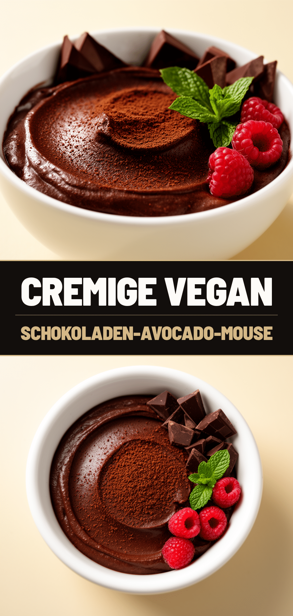 Vegane Schokoladen-Avocado-Mousse: 5-Minuten-Rezept 5 vegane Schokoladen-Avocado-Mousse recipe