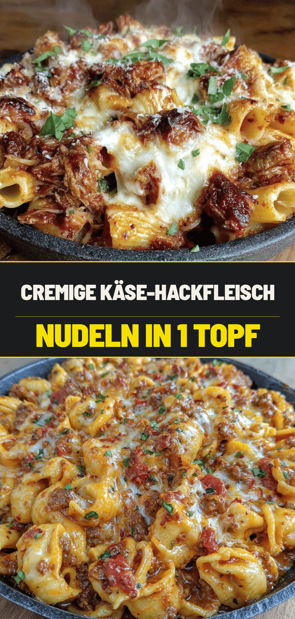 Cremige Käse-Hackfleisch-Nudeln in 1 Topf: Perfekt für 2 5 Cremige Käse-Hackfleisch-Nudeln recipe