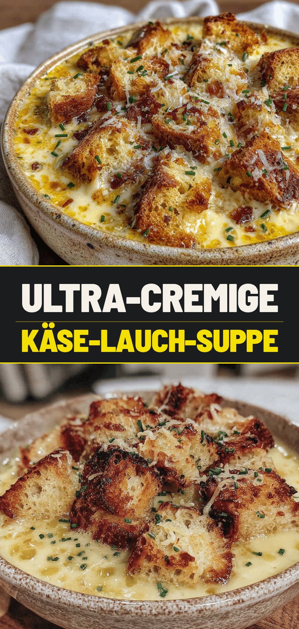 Ultra-cremige Käse-Lauch-Suppe mit Croutons: Einfach & Glutenfrei 5 Käse-Lauch-Suppe recipe
