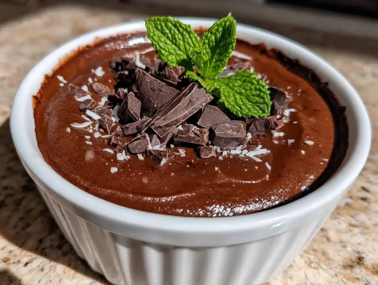 Laktosefreies Schoko-Mousse: 15 Min, 4 Portionen 4 laktosefreies Schoko-Mousse preparation steps