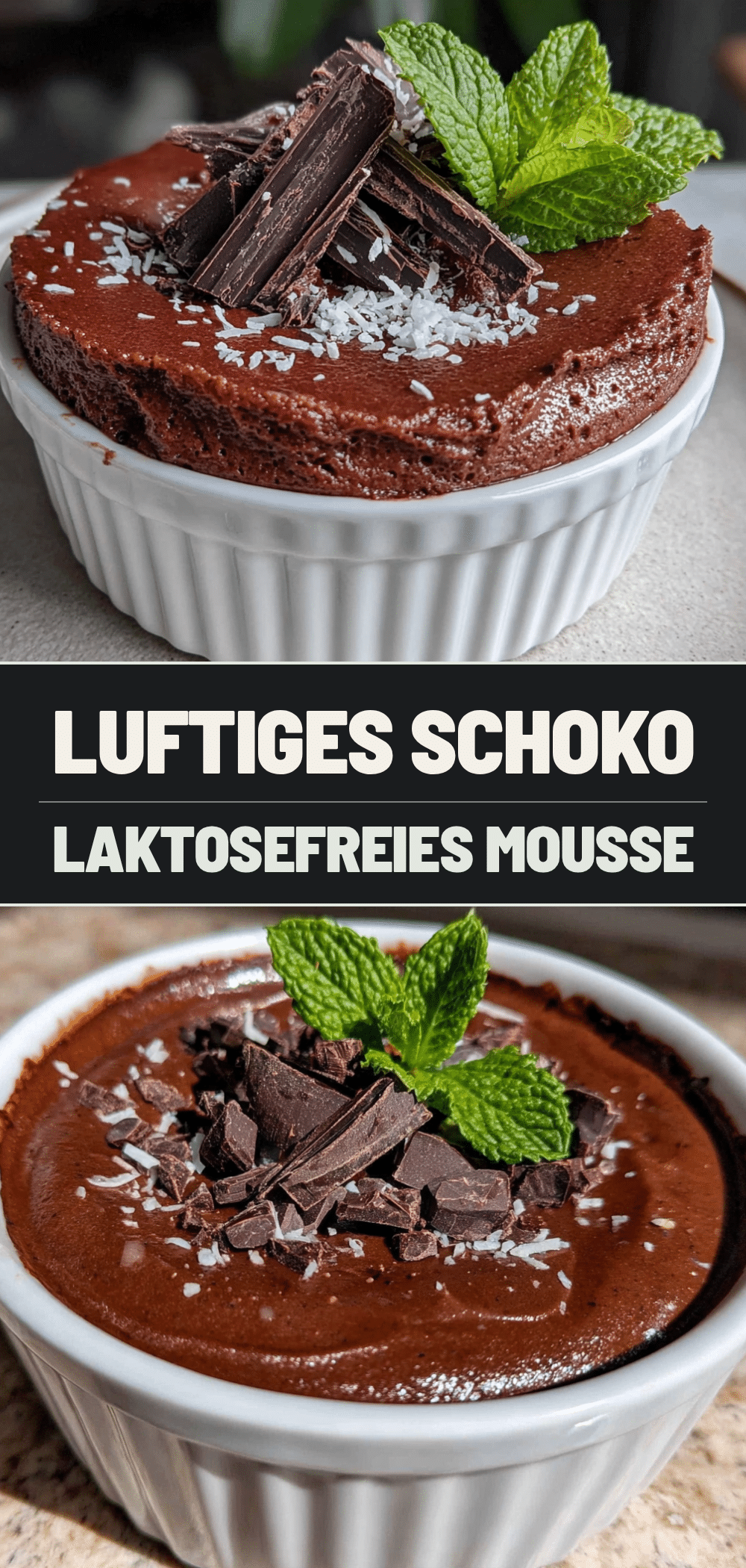 Laktosefreies Schoko-Mousse: 15 Min, 4 Portionen 5 laktosefreies Schoko-Mousse recipe