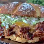 Slow Cooker Pulled Pork Burger - featured image