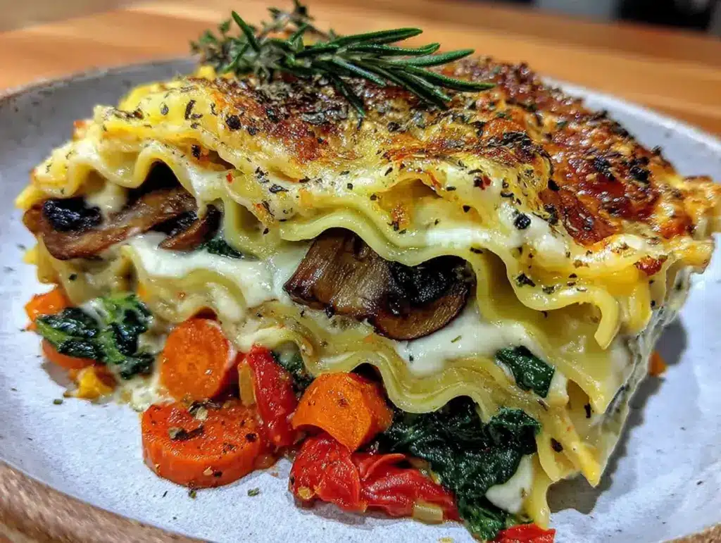 vegane Gemüse-Lasagne auf dem Grill - featured image