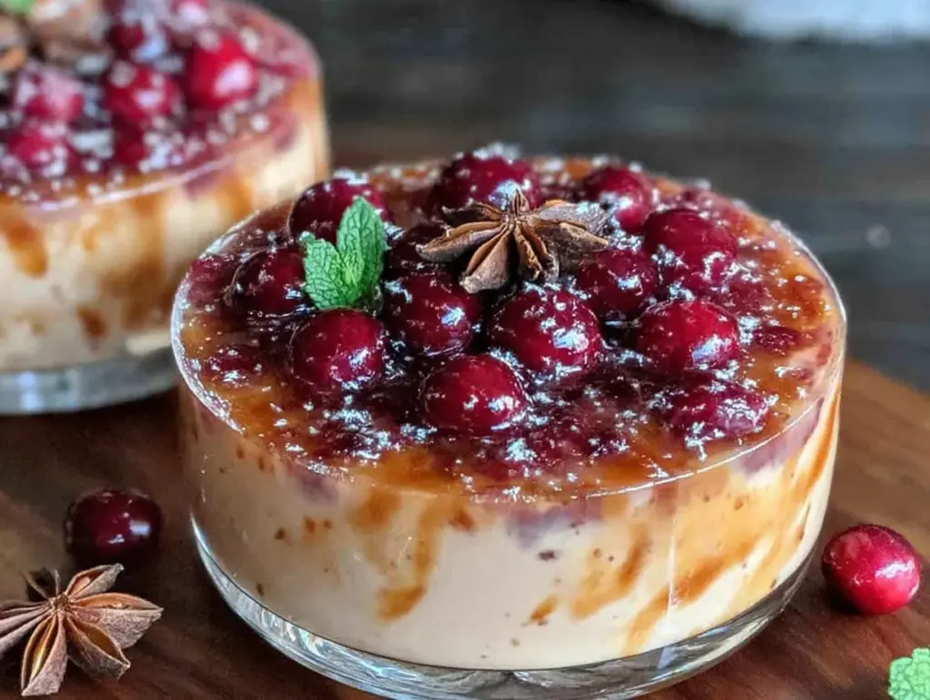 Weihnachts Panna-Cotta mit Glühweinkirschen - featured image