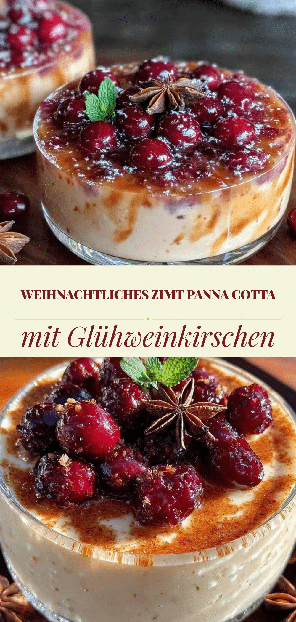Weihnachts Panna-Cotta mit Glühweinkirschen: Leckere & Einfache Festtags-Dessert 5 Weihnachts Panna-Cotta mit Glühweinkirschen recipe
