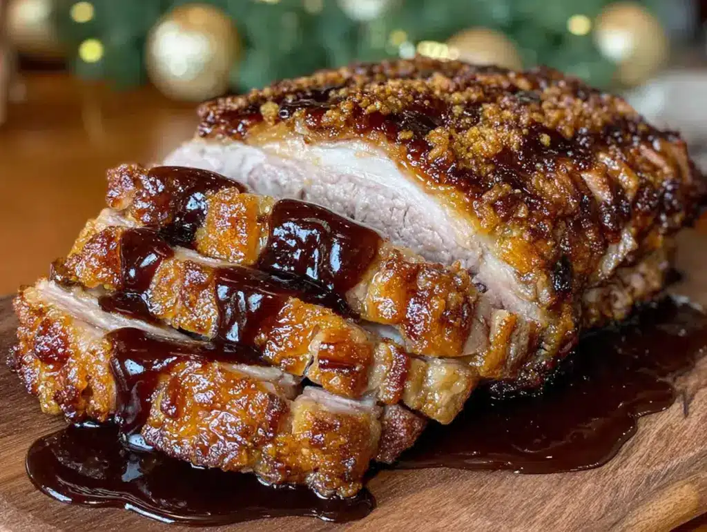 Weihnachts-Schweinebraten mit Biersoße - featured image
