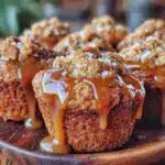 Weihnachtsmuffins mit Spekulatius und Karamell - featured image